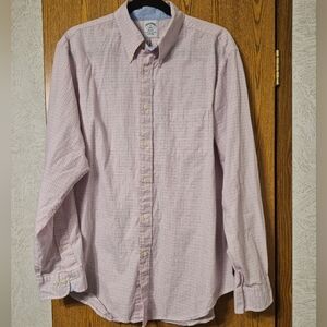 Brooks Brothers Regent Light Pink Plaid Casual Shirt XL